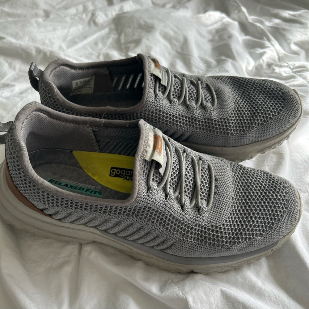Skechers Gray Mesh Sneakers for Men